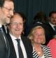 El presidente del Gobierno, Mariano Rajoy, junto a los padres de Miguel Ángel Blanco y la hermana María Mar durante el acto de la Fundación Miguel Ángel Blanco