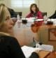 La vicepresidenta de la Generalitat de Catalunya, Joana Ortega, durante la reunión que la vicepresidenta del Gobierno, Soraya Sáenz de Santamaría, mantuvo con los consejeros de Presidencia de las comunidades autónomas para preparar la Conferencia de Presidentes del 2 de octubre.