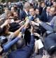 Mariano Rajoy atendiendo a la prensa tras su llegado hoy a Nueva York