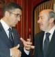Patxi López, conversa con el secretario general del PSOE, Alfredo Pérez Rubalcaba
