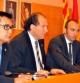 El alcalde de Torredembarra, Daniel Masagué, acompañado de los tenientes de alcalde, exponiendo los cambios en el cartapacio municipal