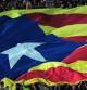Imagen de la estelada desplegada en las gradas del Camp Nou durante el masivo clamor en favor de la independencia que se produjo en el minuto 17 y 14 segundos del clásico Barça-Madrid