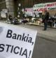 Imagen de la acampada ante la sede de Bankia