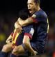 Adriano celebra el gol que ponía el 1-0 en el marcador del Barça-Celta.