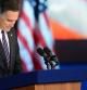 El candidato a la presidencia republicano Mitt Romney admite la derrota ante el Presidente Barack Obama el 7 de noviembre de 2012, en Boston.