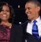 El presidente Barack Obama con su esposa Michelle tras pronunciar su discurso de victoria en Chicago el 7 de noviembre de 2012.