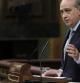 El ministro del Interior, Jorge Fernández Díaz, durante una intervención en el pleno del Congreso de los Diputados