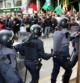 Enfrentamientos entre manifestantes y policía en Girona