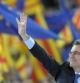 Artur Mas saluda a los asistentes al mitin de CiU en el Palau Sant Jordi