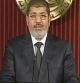 Mohamed Morsi, durante una declaración televisiva
