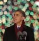 El presidente de Estados Unidos, Barack Obama, pronuncia un discurso durante el encendido del Árbol Nacional de Navidad en la versión 90 de la iluminación del árbol frente de la Casa Blanca