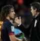 Tito Vilanova da instrucciones a Puyol durante el partido entre el Barça y el Atlético