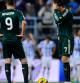Cristiano Ronaldo y Benzema se lamentan tras un tanto del Málaga