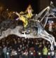 Espectacular carroza en la cabalgata de los Reyes Magos en Barcelona