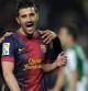 David Villa celebra uno de sus goles ante el Córdoba en el partido de vuelta de los octavos de final de la Copa del Rey
