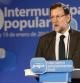 Mariano Rajoy, en la reunión intermunicipal del PP en la que abordó en primera instancia el terremoto de los pagos en B del extesorero Bárcenas a la cúpula del partido