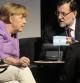 Merkel y Rajoy charlan durante su breve encuentro en Chile.