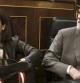 El presidente del Gobierno, Mariano Rajoy, y la vicepresidenta, Soraya Sáenz de Santamaría, al inicio de la sesión de control al Ejecutivo