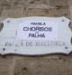 Imagen de la placa de los duques de Palma en la Rambla de Palma de Mallorca.