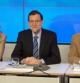 El presidente del PP, Mariano Rajoy, junto a Maria Dolores de Cospedal y Javier Arenas en el Comité Ejecutivo Nacional extraordinario del partido