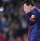 Messi se lamenta tras fallar una falta