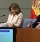Los secretarios de Estado de Empleo, Engracia Hidalgo, y de Seguridad Social, Tomás Burgos, durante la rueda de prensa que han ofrecido hoy para analizar los datos del paro y de afiliación en febrero.