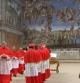 Captura de vídeo de los cardenales dentro ya de la Capilla Sixtina para iniciar el cónclave que elegirá nuevo Papa