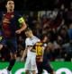 Xavi Hernandez celebra el primer gol del Barça ante el Milan