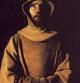 San Francisco de Asís, en una célebre pintura de Francisco de Zurbarán