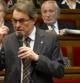El president de la Generalitat en la última sesión de control en el Parlament.