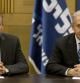 El primer ministro israelí, Benjamín Netanyahu (der), y el ministro israelí de Exteriores, Avigdor Liberman (izq)