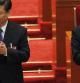 El nuevo primer ministro chino Li Keqiang (derecha) y el presidente Xi Jinping, aplauden en sesión de Asamblea Nacional Popular en el Gran Palacio del Pueblo de Pekín