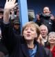 Angela Merkel durante un acto de su partido