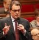Artur Mas durante la sesión de control al president, en el Parlament.