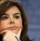 La vicepresidenta del Gobierno, Soraya Sáenz de Santamaría, durante la rueda de prensa ofrecida tras la reunión del Consejo de Ministros