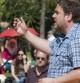 El líder de ERC, Oriol Junqueras, en un mitin en el Parc de la Ciutadella