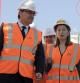 El presidente de la Generalitat Artur Mas y la ministra de Fomento Ana Pastor, durante la inauguración de la terminal de hidrocarburos de Tradebe, en el Puerto de Barcelona