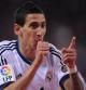 Angel di Maria celebra el segundo gol del Real Madrid en el derbi frente al Atlético
