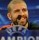 El defensa del Barça Gerard Pique durante su rueda de prensa