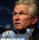 El entrenador del Bayern de Munich, Jupp Heynckes, durante la rueda de prensa que ha ofrecido hoy en Barcelona, donde mañana su equipo se enfrentará al FC Barcelona en el partido de vuelta de semifinales de la LIga de Campeones.