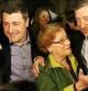 Los hermanos con sus padres, Josep Roca (a quien todos llaman ¿el jefe¿) y Montse Fontané, el martes por la noche en El Celler