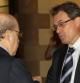 El presidente de la Generalitat de Catalunya, Artur Mas, conversa con el conseller de Economía, Andreu Mas-Colell.