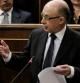 El ministro de Hacienda, Cristóbal Montoro, durante su intervención en la sesión de control al Gobierno