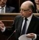 El ministro de Hacienda, Cristóbal Montoro, durante su intervención en la sesión de control al Gobierno que se celebra hoy en el Congreso de los Diputados.