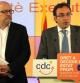 Josep Rull y Lluís Corominas, durante la rueda de prensa tras la reunión de CDC