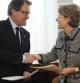 Fotografía facilitada por la Generalitat del presidente Artur Mas, quien se ha reunido con la directora general de la UNESCO, Irina Bokova