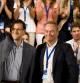Mariano Rajoy y el presidente de la Generalitat Valenciana, Alberto Fabra, saludan a los asistentes a la clausura de la convención del PPCV
