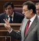 El presidente del Gobierno, Mariano Rajoy , durante su intervención en la sesión de control al Gobierno, celebrada hoy en el Congreso de los Diputados.