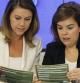 La vicepresidenta del Gobierno, Soraya Saénz de Santamaría, y la secretaria general del Partido Popular, María Dolores de Cospedal