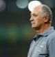 Scolari durante el partido contra Uruguay
